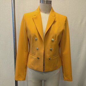 Apricot cropped women's blazer